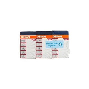 Osram 470 LM E27 Beyaz Işık 3'lü Led Ampul