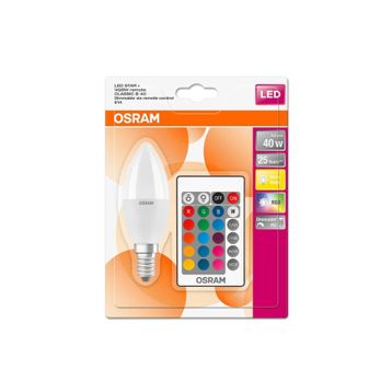 Osram CLB40 REM 5.5 W Uzaktan Kumandalı RGB Sarı Mum E14 Duy Led Ampul