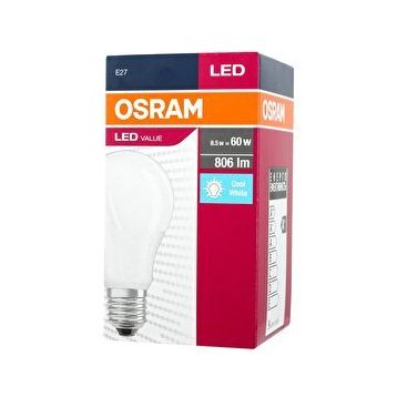 Osram Value 806LM E27 8.5W 10'lu Beyaz Işık Led Ampul