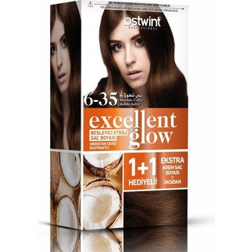 Ostwint Excellent Glow No.6.35 Çikolata Kahve 2 Adet Saç Boyası