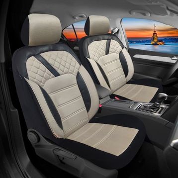 Oto Pandami Hyundai Genesis 2007-2015 Uyumlu 1+1 Krem Tay Tüyü Koltuk Kılıfı