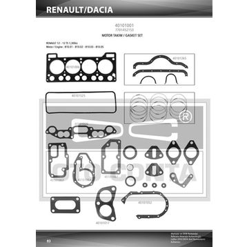 Otoconta 40101001 R12 1300 SKC 1.40 mm Motor Takım Contası