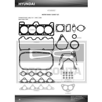 Otoconta 41500002 Keçeli Hyundai Accent 1.3 12 V Takım Contası