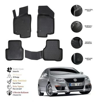 OtoLine VW Passat B7 2011-2014 3D Havuzlu Paspas