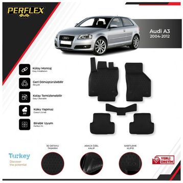 Otom Audi A3 2004-2012 3D Havuzlu Paspas
