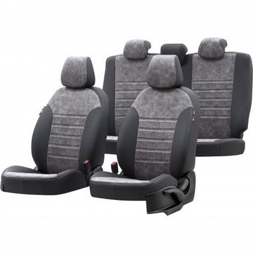 Otom Fiat 500 L 2013-2018 Özel Üretim Milano Design Füme - Siyah Oto Koltuk Kılıfı
