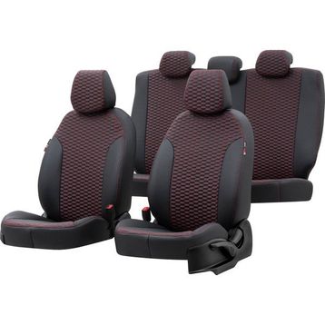 Otom Suzuki Grand Vitara 2005-2014 Özel Üretim Tokyo Design Deri Siyah - Kırmızı Oto Koltuk Kılıfı