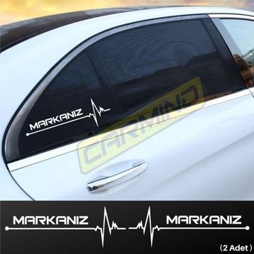 Otomarketin 2 Adet Size Özel Kalp Atışı Ritim Oto Sticker