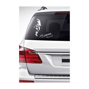 Otomarketin 20 cm Kemal Atatürk İmzası Oto Sticker
