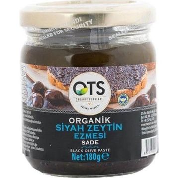 OTS 180 gr Organik Sade Siyah Zeytin Ezmesi