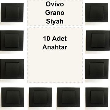 Ovivo Grano 10 Adet Siyah Anahtar