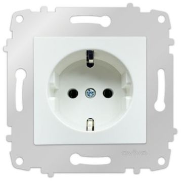 Ovivo Grano Natural Beyaz Renk Çerçeve Hariç 8 Adet Topraklı Priz