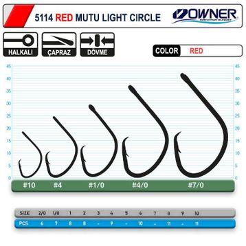 Owner 5114 No:2 8'li Paket Olta İğnesi