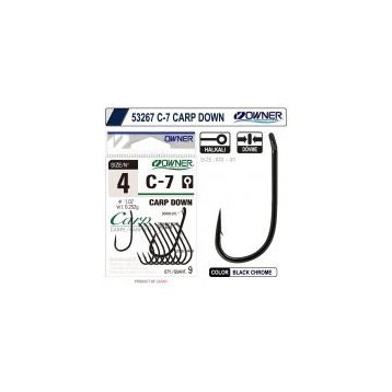 Owner 53267 C-7 Carp Down Black Chrome Sazan İğnesi