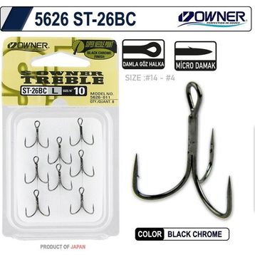Owner 5626 ST-26 Black Chrome Çarpma İğne