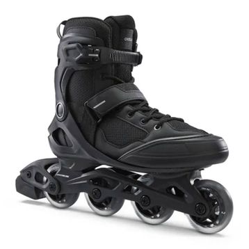 Oxelo Fit100 Siyah Gri Yetişkin Fitness Pateni