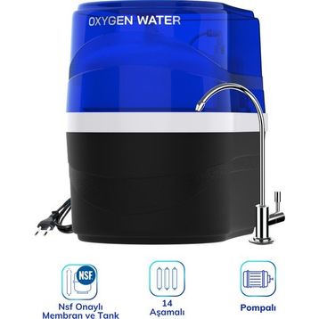 Oxygen Water Vontron Membranlı 14 Aşamalı Pompalı Antibakteriyel Çelik Su Tanklı Su Arıtma Cihazı