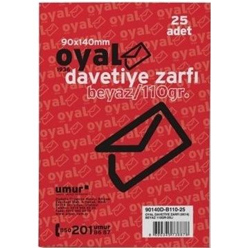 Oyal 9x14 25'li Renkli Davetiye Zarfı