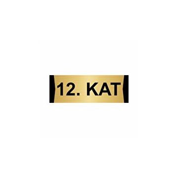 Özarslan Dizayn 12.kat 7x20 cm Altın Renk Metal Yönlendirme Levhası