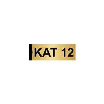 Özarslan Dizayn 12.kat 7x20 cm Altın Renk Metal Yönlendirme Levhası