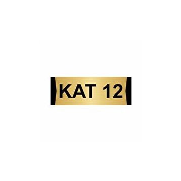 Özarslan Dizayn 12.kat 7x20 cm Altın Renk Metal Yönlendirme Levhası