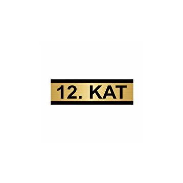 Özarslan Dizayn 12.kat 7x20 cm Altın Renk Metal Yönlendirme Levhası