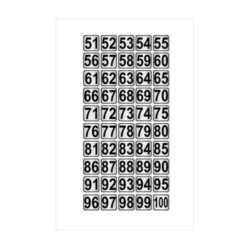 Özarslan Dizayn 5x5 cm Gümüş Renk 50 Adet Metal Kapı Masa Dolap Numara Levhası