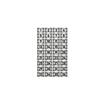 Özarslan Dizayn 5x7 cm Gümüş Renk 36 Adet Metal Kapı Masa Dolap Numara Levhası