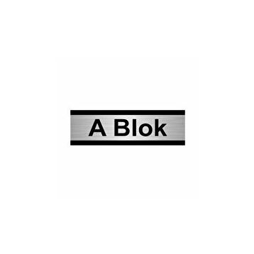 Özarslan Dizayn A Blok 7x20 cm Gümüş Renk Metal Yönlendirme Levhası