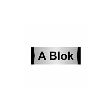 Özarslan Dizayn A Blok 7x20 cm Gümüş Renk Metal Yönlendirme Levhası