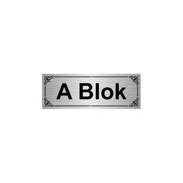 Özarslan Dizayn A Blok 7x20 cm Gümüş Renk Metal Yönlendirme Levhası