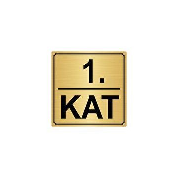 Özarslan Dizayn Altın Renk 1.Kat 15x15 cm Metal Yönlendirme Levhası