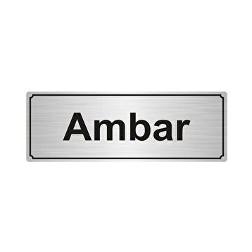 Özarslan Dizayn Ambar 10x20 cm Gümüş Renk Metal Yönlendirme Levhası