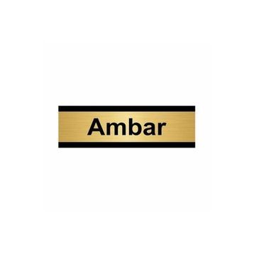 Özarslan Dizayn Ambar 5x20 cm Altın Renk Metal Yönlendirme Levhası
