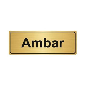 Özarslan Dizayn Ambar 5x20 cm Altın Renk Metal Yönlendirme Levhası