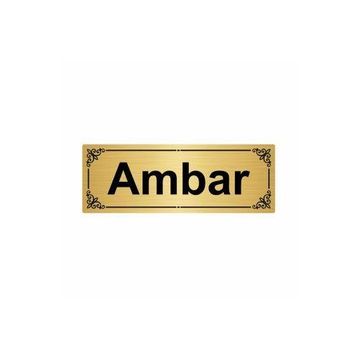Özarslan Dizayn Ambar 7x20 cm Altın Renk Metal Yönlendirme Levhası