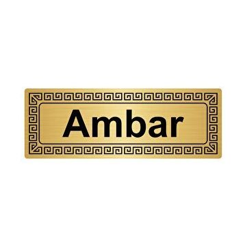 Özarslan Dizayn Ambar 7x20 cm Altın Renk Metal Yönlendirme Levhası