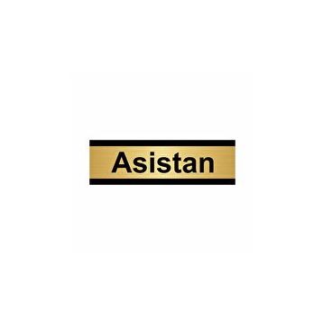 Özarslan Dizayn Asistan 5x20 cm Altın Renk Metal Yönlendirme Levhası