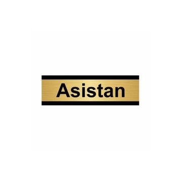 Özarslan Dizayn Asistan 7x20 cm Altın Renk Metal Yönlendirme Levhası