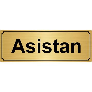 Özarslan Dizayn Asistan 7x20 cm Altın Renk Metal Yönlendirme Levhası