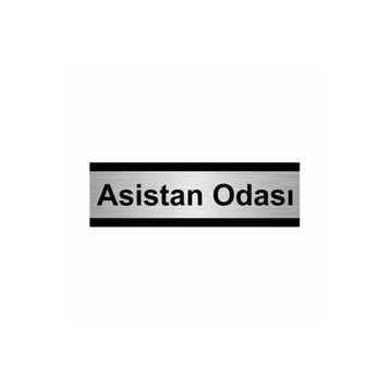 Özarslan Dizayn Asistan Odası 7x20 cm Gümüş Renk Metal Yönlendirme Levhası