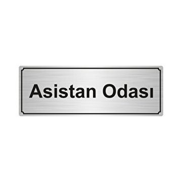 Özarslan Dizayn Asistan Odası 7x20 cm Gümüş Renk Metal Yönlendirme Levhası