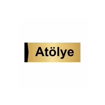 Özarslan Dizayn Atölye 5x20 cm Altın Renk Metal Yönlendirme Levhası