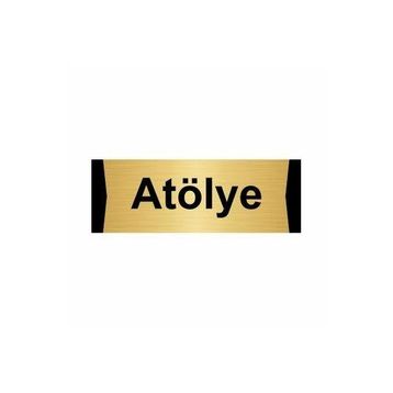 Özarslan Dizayn Atölye 5x20 cm Altın Renk Metal Yönlendirme Levhası