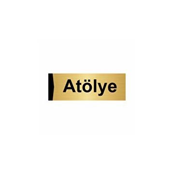 Özarslan Dizayn Atölye 5x20 cm Altın Renk Metal Yönlendirme Levhası