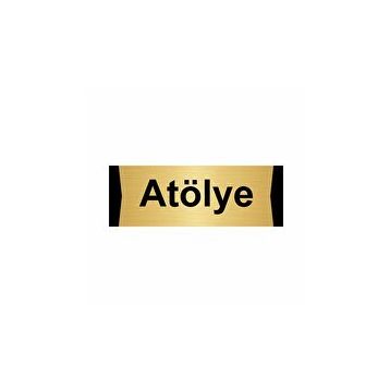 Özarslan Dizayn Atölye 5x20 cm Altın Renk Metal Yönlendirme Levhası