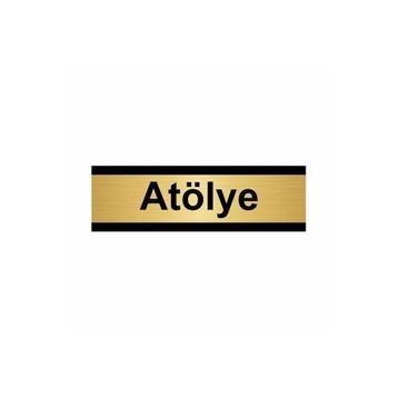 Özarslan Dizayn Atölye 5x20 cm Altın Renk Metal Yönlendirme Levhası