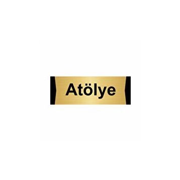 Özarslan Dizayn Atölye 7x20 cm Altın Renk Metal Yönlendirme Levhası