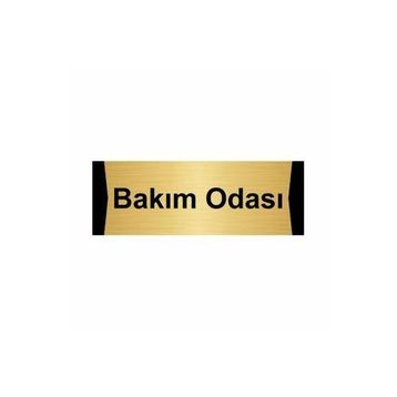 Özarslan Dizayn Bakım Odası 10x20 cm Altın Renk Metal Yönlendirme Levhası