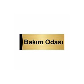Özarslan Dizayn Bakım Odası 10x20 cm Altın Renk Metal Yönlendirme Levhası